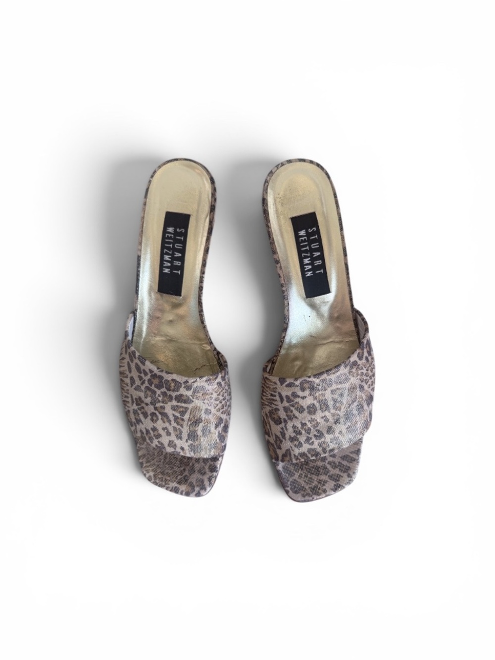Stuart Weitzman Leopard Print Kitten Heels